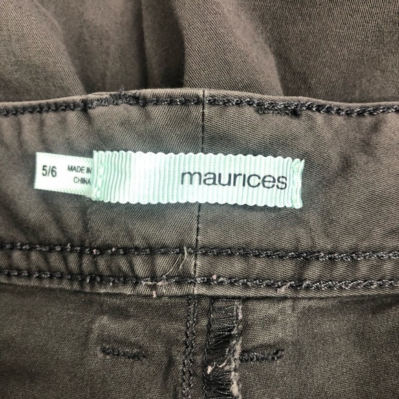 MAURICES Junior Women’s Pants Sz 5/6 Gray Convert to Capri Pockets Stretch - Picture 8 of 12